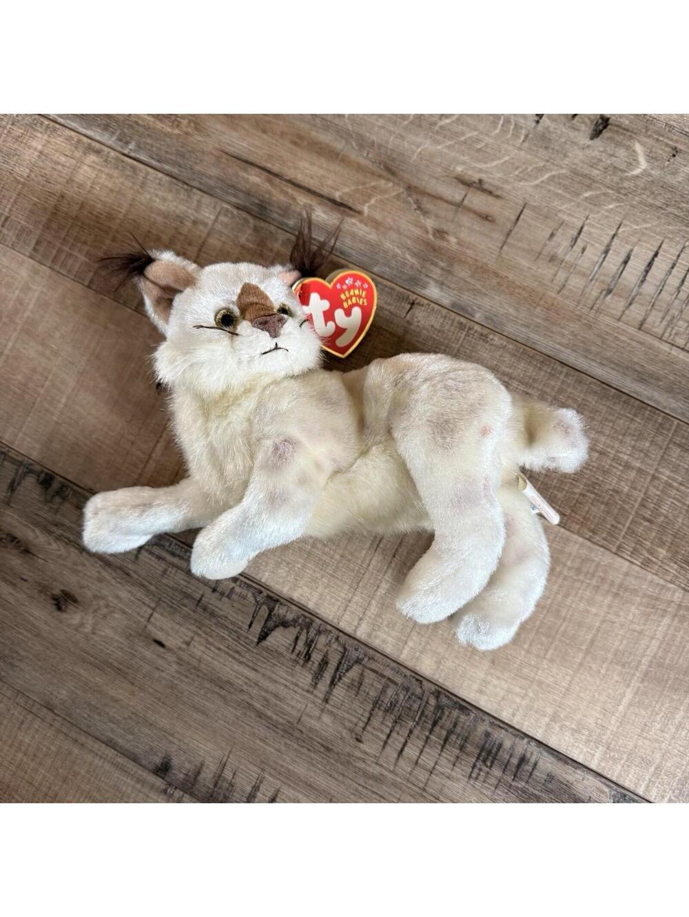 Ty Beanie Baby - TRACKS the Lynx (6.5 Inch) NEW MWMTs Stuffed Animal Toy‎